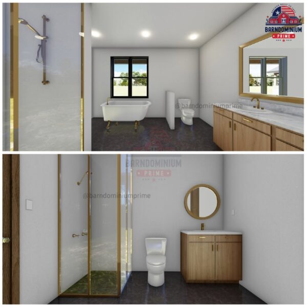 barndominium bathroom